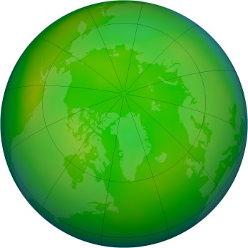 Arctic ozone map for 2008-06